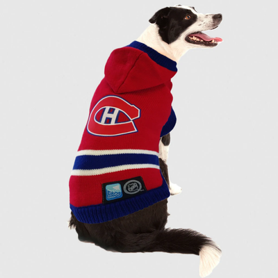 NHL Montreal Canadiens Hooded Dog Sweater  NHL Sweaters  | PetMax Canada