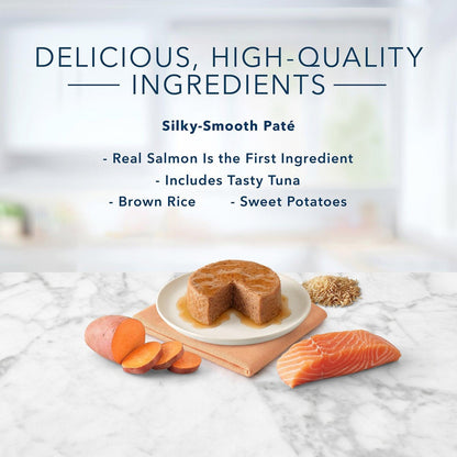 Blue Buffalo Tastefuls Adult Salmon Entree Pate - 156g - Canned Cat Food - Blue Buffalo - PetMax Canada