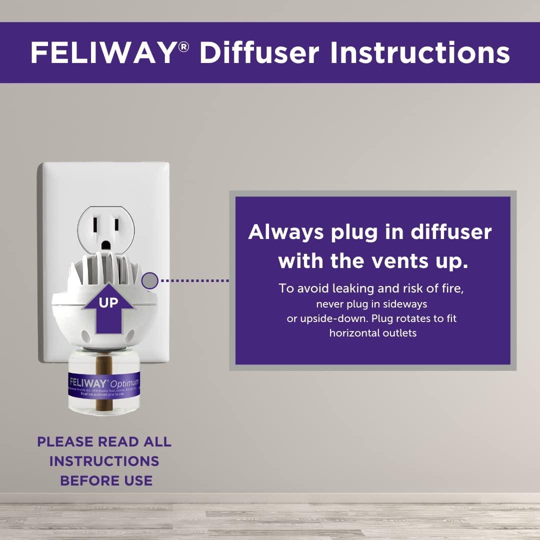 FELIWAY Optimum Cat, Enhanced Calming Pheromone Diffuser, 30 Day Starter Kit  Cat Health Care  | PetMax Canada