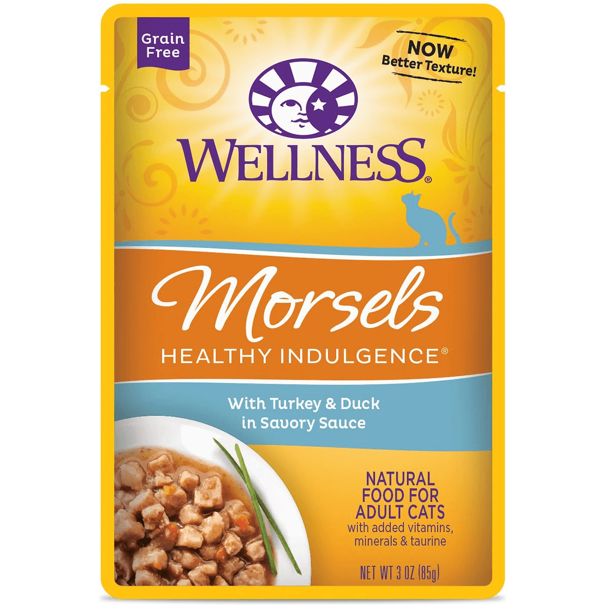 Wellness Healthy Indulgence Morsels Turkey & Duck Wet Cat Food - 85g - Canned Cat Food - Wellness - PetMax Canada