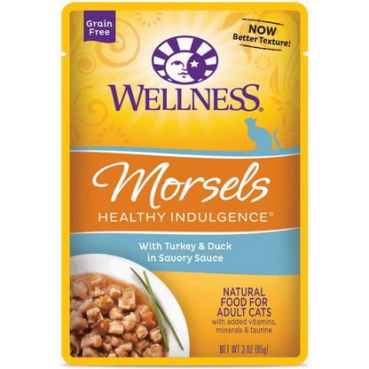 Wellness Healthy Indulgence Morsels Turkey & Duck Wet Cat Food - 85g - Canned Cat Food - Wellness - PetMax Canada