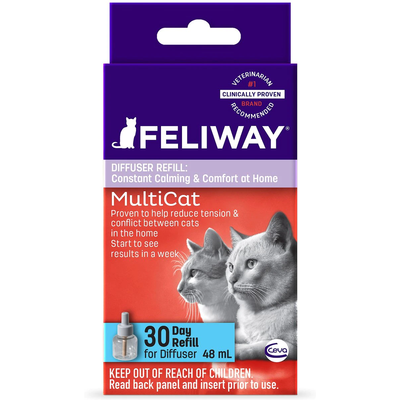 Feliway MultiCat Calming Diffuser Refill for Cats, 30 day  Cat Health Care  | PetMax Canada