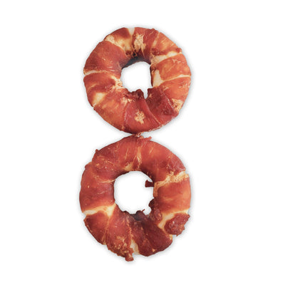 Dogit Snack Bar Dog Treats Duck Rawhide Donut - Small: 8cm / 2 Pack - Dog Treats - Dogit - PetMax Canada