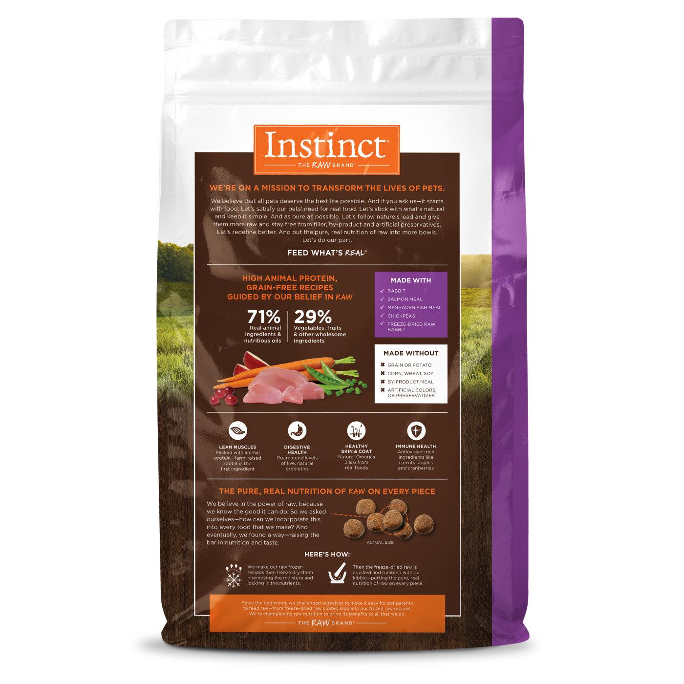 Instinct Original Grain-Free Recipe with Real Rabbit Dry Dog Food  Dog Food  | PetMax Canada