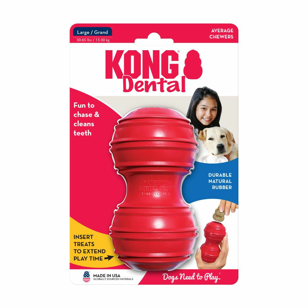 Kong Dental Dumbbell  Dog Toys  | PetMax Canada