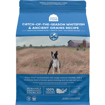 Open Farm Dog Food Catch of the Season Whitefish & Ancient Grains  Dog Food  | PetMax Canada