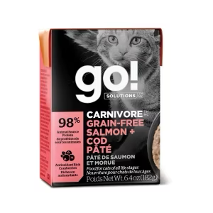 Go! Cat Food Carnivore Grain Free Tetra Pak Salmon & Cod  Canned Cat Food  | PetMax Canada