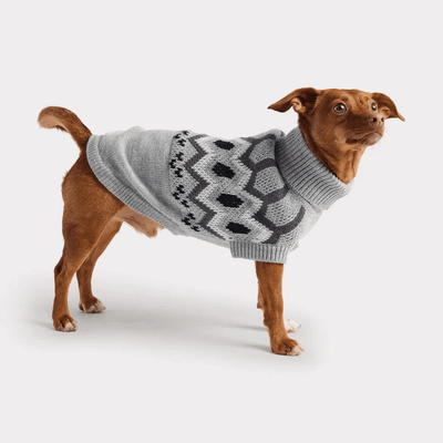 GF Pet Heritage Sweater Grey For Dogs - X-Small - Sweaters - GF Pet - PetMax Canada
