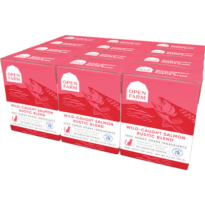 Open Farm Wet Cat Food Wild Caught Salmon Rustic Blend - 156g - Canned Cat Food - Open Farm - PetMax Canada