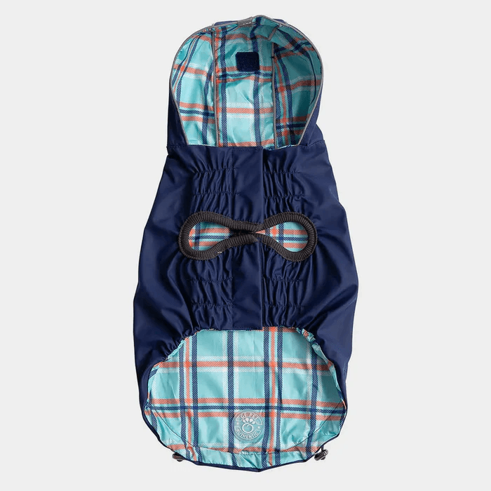 GF Pet Reversible Raincoat Navy For Dogs - X-Small - Coats - GF Pet - PetMax Canada