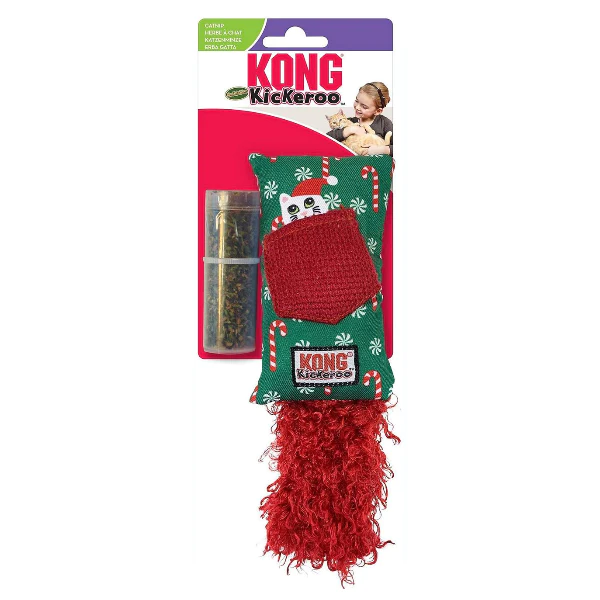 Kong Holiday Cat Toy Kickeroo Refillable  Cat Toys  | PetMax Canada