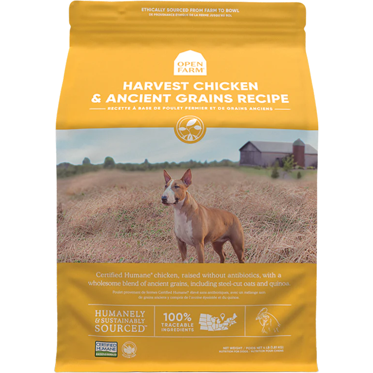 Open Farm Dog Food Harvest Chicken & Ancient Grains  Dog Food  | PetMax Canada