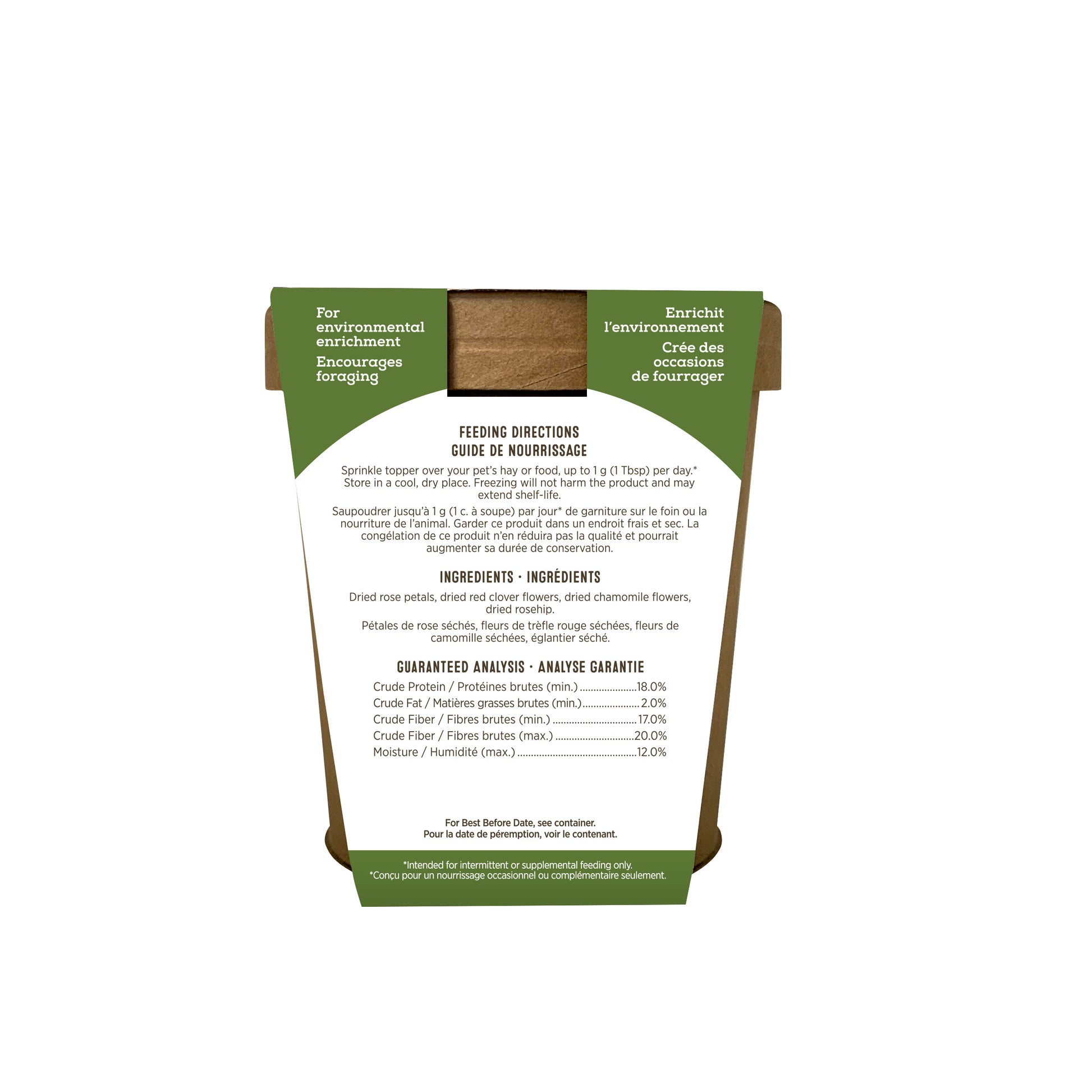 Living World Green Gourmet Toppers Botanicals  Small Animal Treats  | PetMax Canada