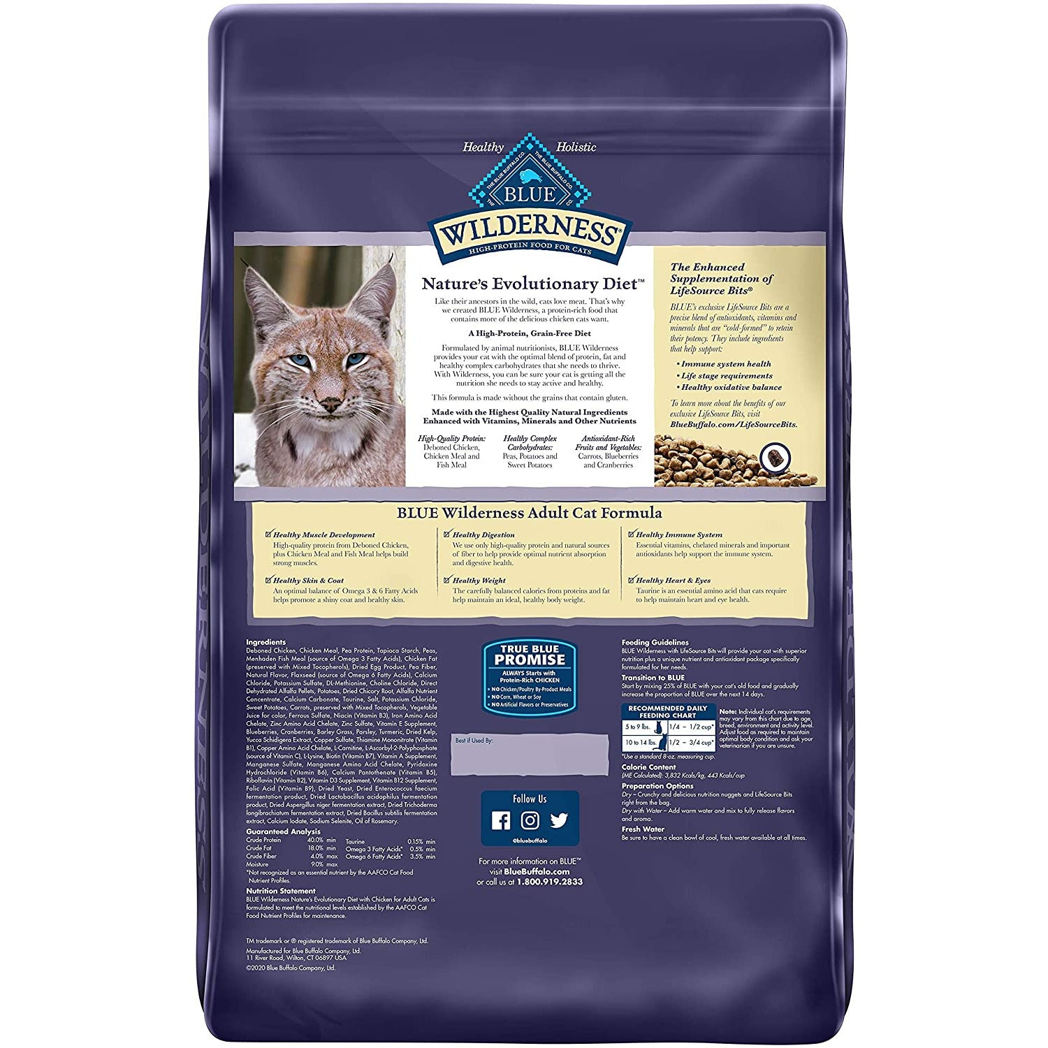 Blue Buffalo Wilderness Cat Food Adult Chicken  Cat Food  | PetMax Canada