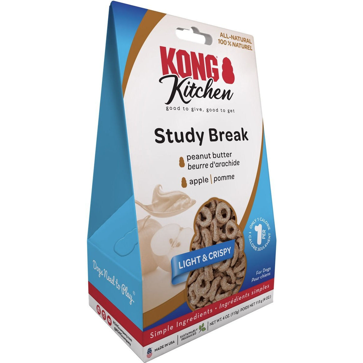 Kong Kitchen Light & Crispy Study Break Dog Treats  Dog Treats  | PetMax Canada