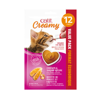 CatIt Creamy Lickable Treats Chicken & Shrimp 12 Pack Cat Treats 12 Pack | PetMax Canada