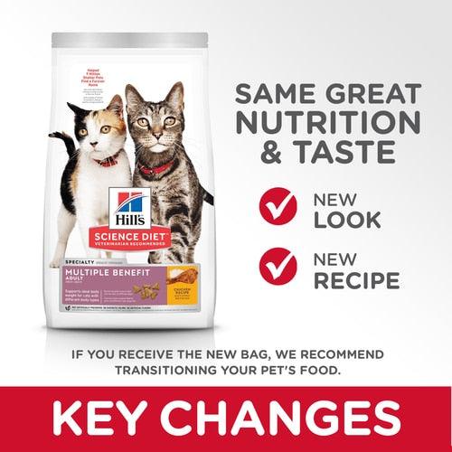 Hill's Science Diet Adult Multiple Benefit Cat Food - 7.03 Kg - Cat Food - Hill's Science Diet - PetMax Canada