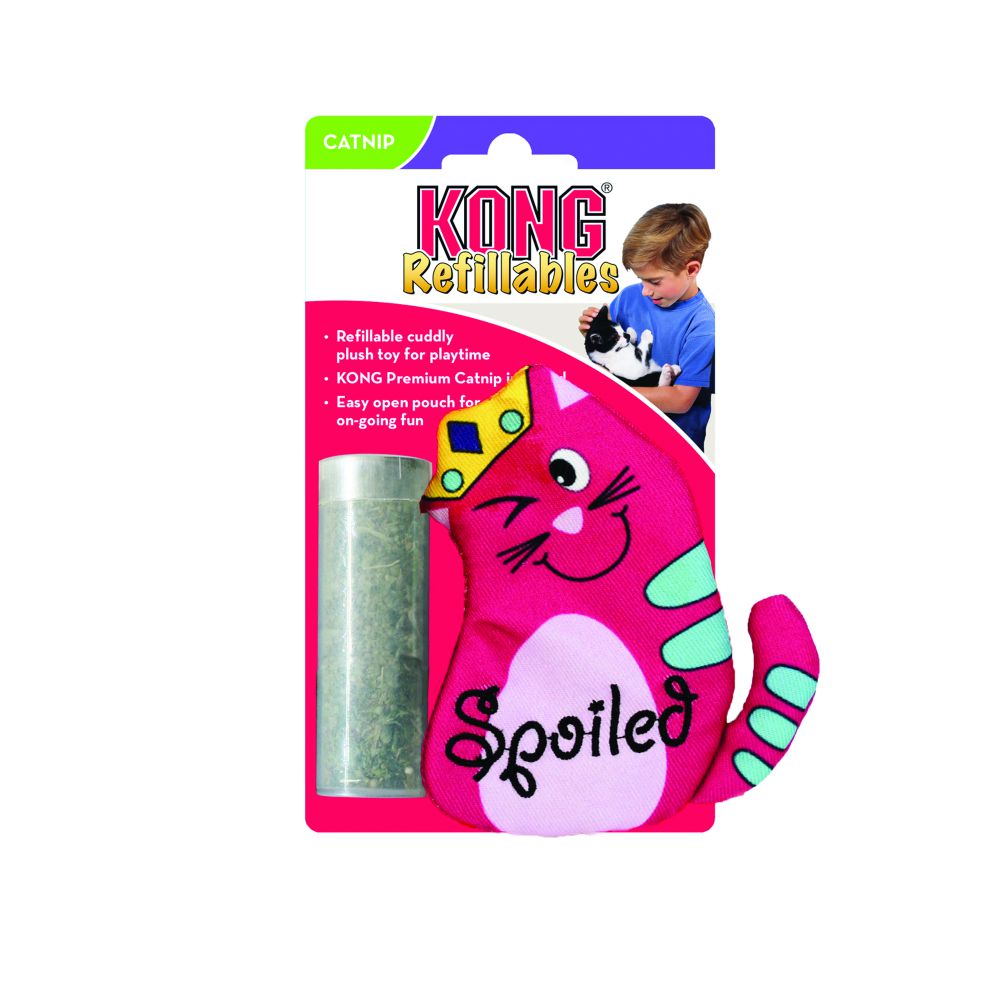 Kong Cat Toy Refillable Catnip Toy Purrsonality Spoiled  Cat Toys  | PetMax Canada