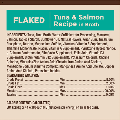 Wellness CORE Tiny Tasters Flaked Tuna & Salmon in Sauce Wet Cat Food - 50g - Canned Cat Food - Wellness - PetMax Canada