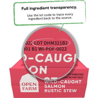 Open Farm Wet Dog Food Wild Caught Salmon Rustic Stew - 354g - Canned Dog Food - Open Farm - PetMax Canada