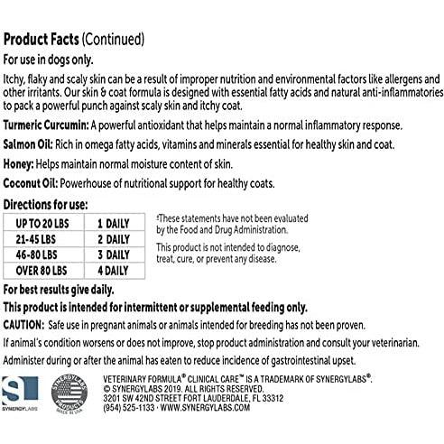 Veterinary Formula Clinical Care Skin & Coat Itch Relief Supplement - 30 Count - Health Care - Synergy Labs - PetMax Canada