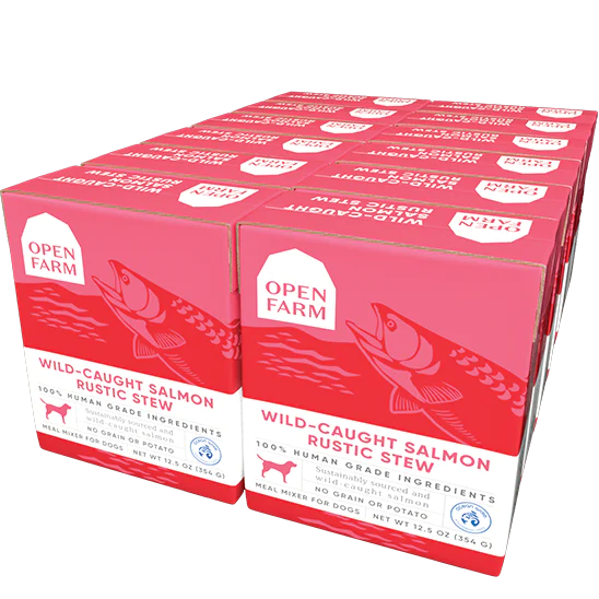 Open Farm Wet Dog Food Wild Caught Salmon Rustic Stew  Canned Dog Food  | PetMax Canada