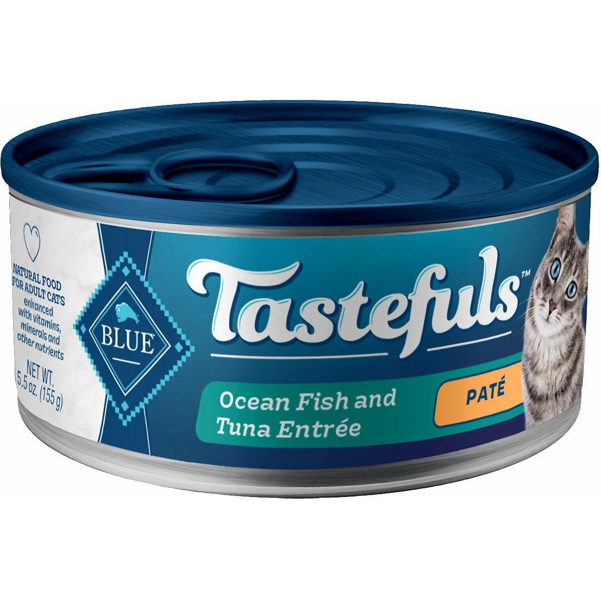 Blue Buffalo Tastefuls Adult Ocean Fish And Tuna Entree Pate - 156g - Canned Cat Food - Blue Buffalo - PetMax Canada