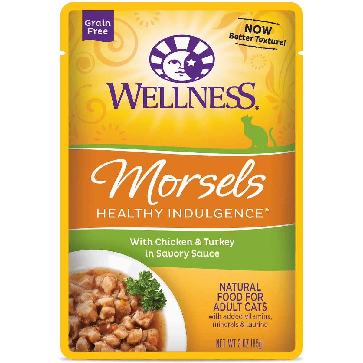 Wellness Healthy Indulgence Morsels Chicken & Turkey Wet Cat Food - 85g - Canned Cat Food - Wellness - PetMax Canada