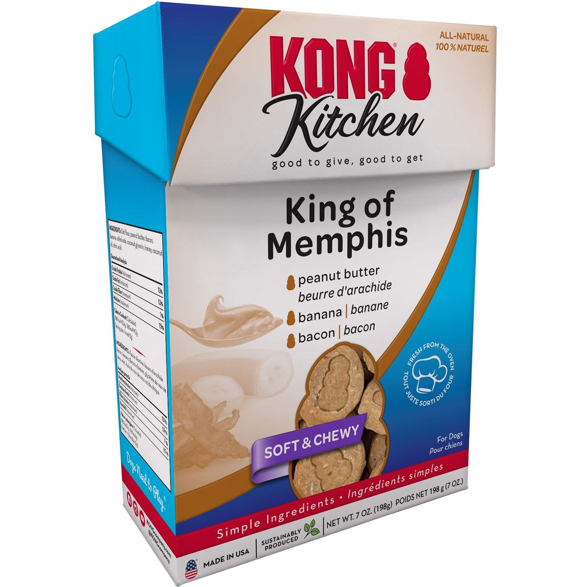 Kong Kitchen Soft & Chewy King Of Memphis Dog Treats  Dog Treats  | PetMax Canada