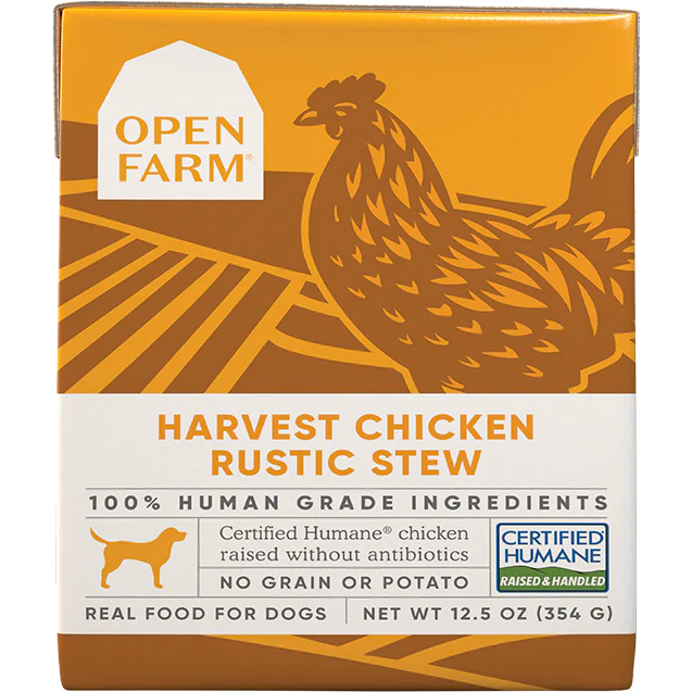 Open Farm Wet Dog Food Harvest Chicken Rustic Stew  Canned Dog Food  | PetMax Canada