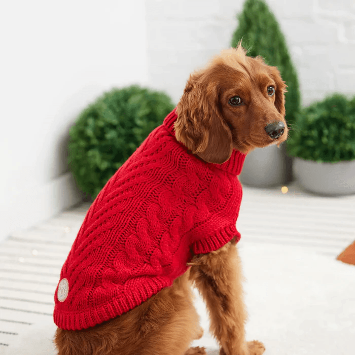 GF Pet Chalet Sweater Red For Dogs  Sweaters  | PetMax Canada