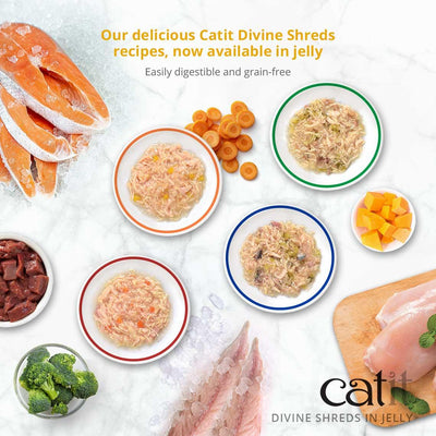 Catit Divine Shreds Chicken In Jelly Multipack - 12 x 85g - Canned Cat Food - Catit - PetMax Canada
