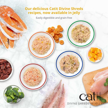 Catit Divine Shreds Chicken In Jelly Multipack - 12 x 85g - Canned Cat Food - Catit - PetMax Canada