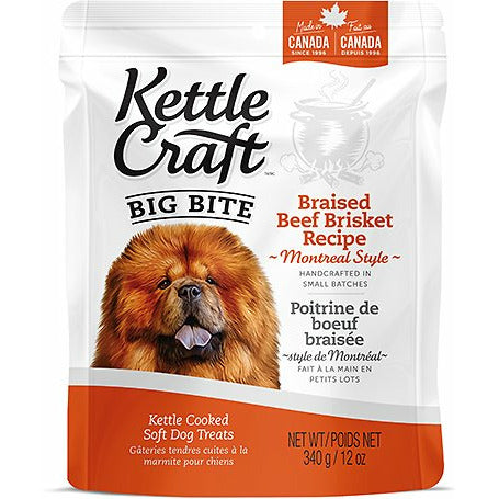Kettle Craft Braised Beef Brisket Big Bite Dog Treats  Dog Treats  | PetMax Canada