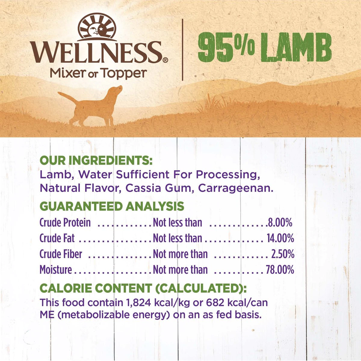 Wellness Canned Dog Food 95% Lamb  Canned Dog Food  | PetMax Canada