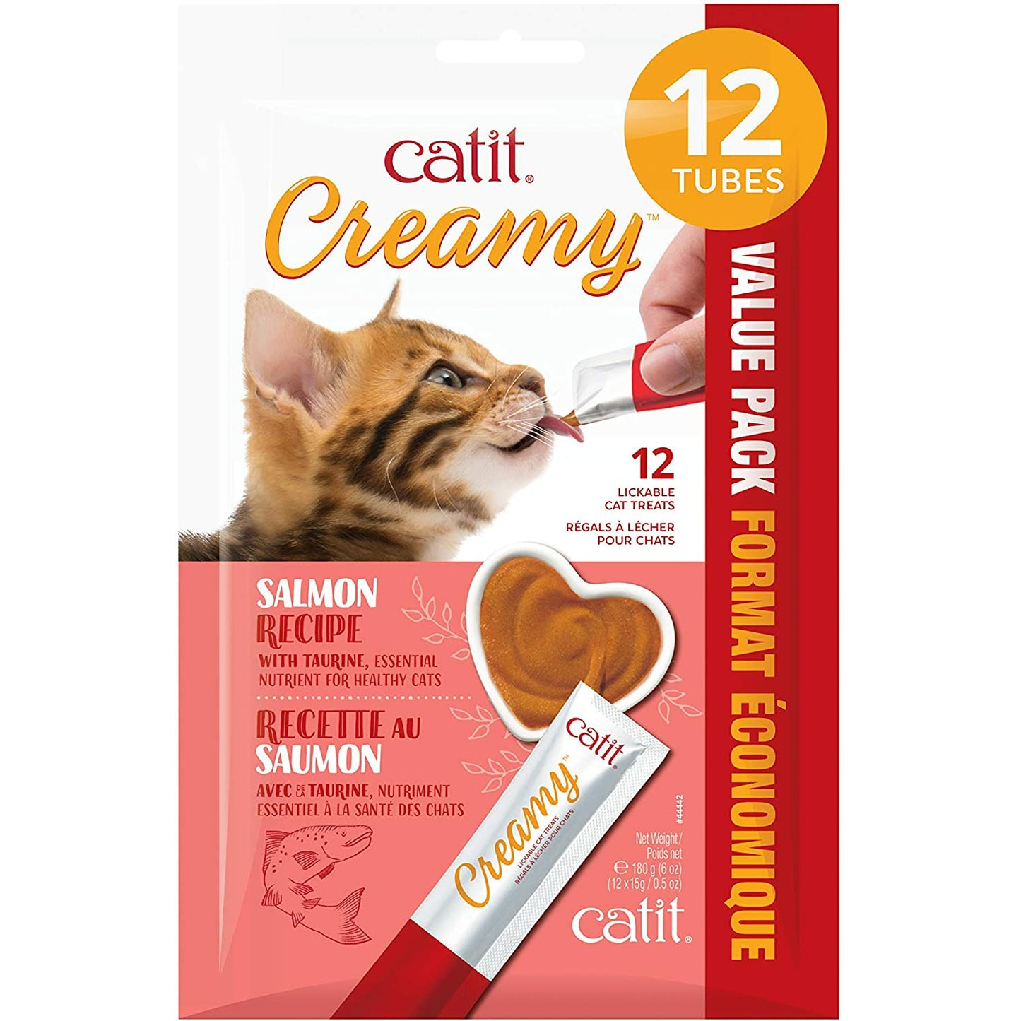 CatIt Creamy Lickable Treats Salmon 12 Pack Cat Treats 12 Pack | PetMax Canada