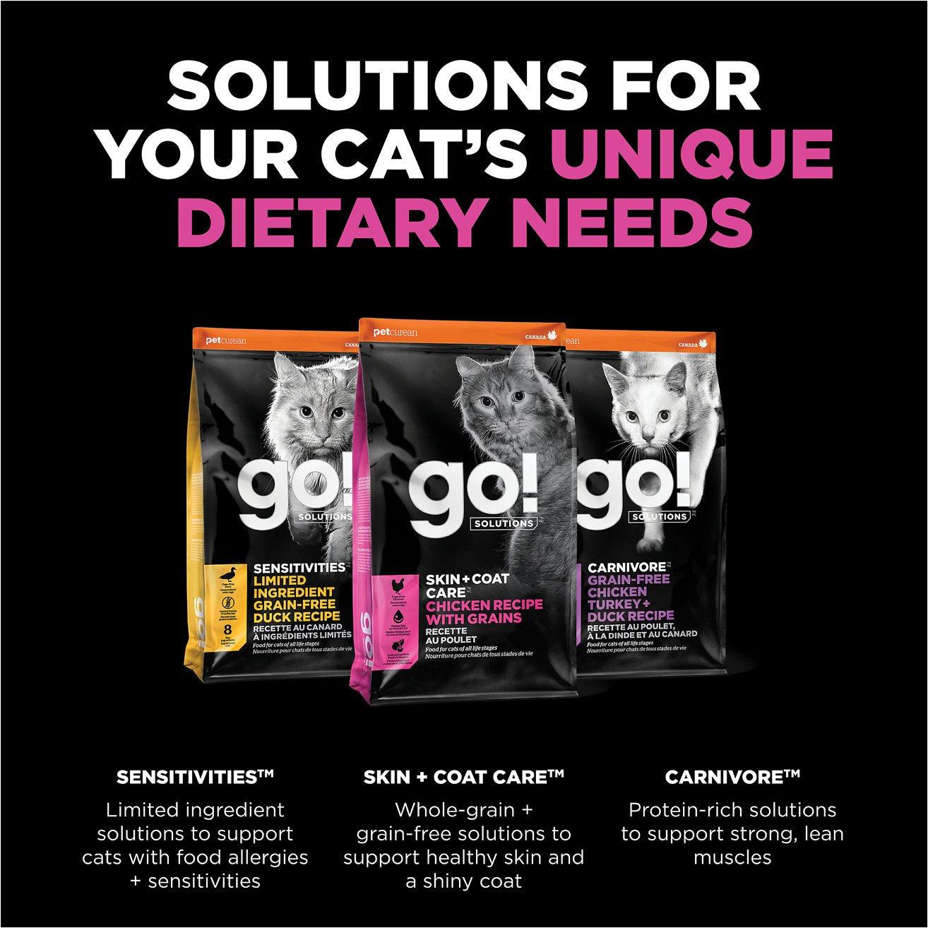 GO! SKIN + COAT CARE Chicken Recipe for cats - 1.36 Kg - Cat Food - Go! - PetMax Canada
