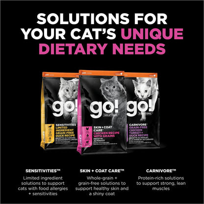 GO! SKIN + COAT CARE Chicken Recipe for cats - 1.36 Kg - Cat Food - Go! - PetMax Canada