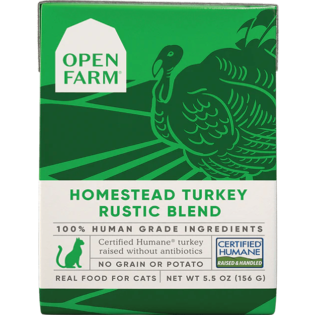 Open Farm Wet Cat Food Homestead Turkey Rustic Blend - 156g - Canned Cat Food - Open Farm - PetMax Canada