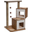 Vesper Cat Furniture V-Double Walnut  Cat Scratching Posts  | PetMax Canada