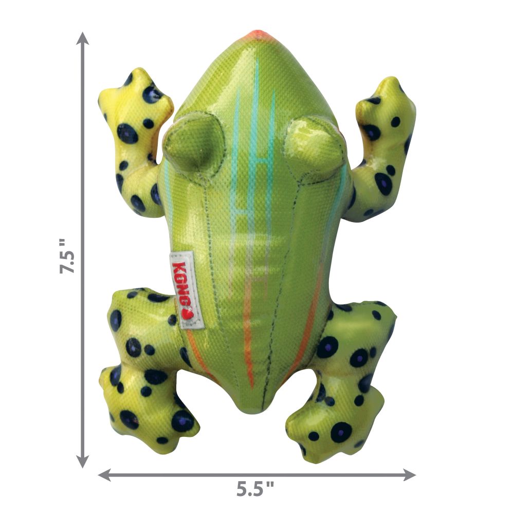 Kong Dog Toy Shieldz Tropics Frog  Dog Toys  | PetMax Canada