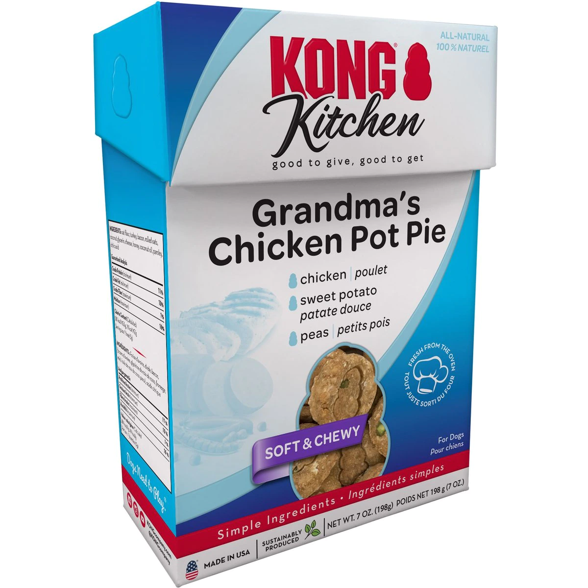 Kong Kitchen Soft & Chewy Grandmas Chicken Pot Pie Dog Treats  Dog Treats  | PetMax Canada