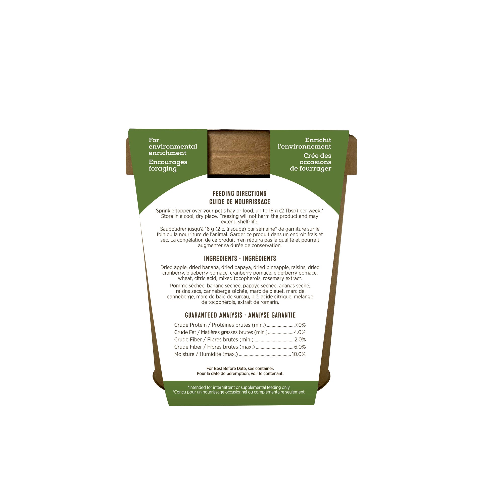 Living World Green Gourmet Toppers Fruit Medley  Small Animal Treats  | PetMax Canada
