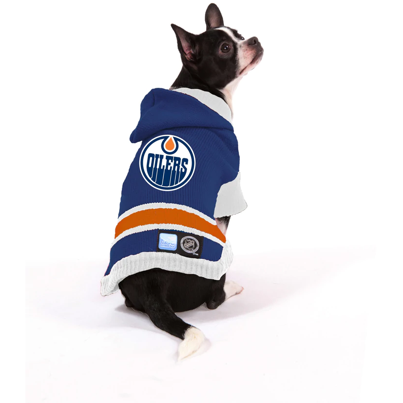 NHL Edmonton Oilers Hooded Dog Sweater  NHL Sweaters  | PetMax Canada