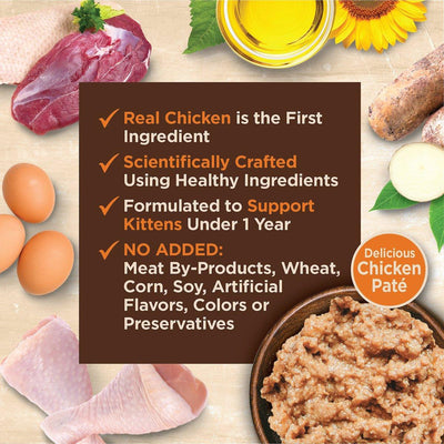 Wellness CORE Tiny Tasters Kitten Pâté Chicken Recipe in Sauce Wet Cat Food - 50g - Canned Cat Food - Wellness - PetMax Canada