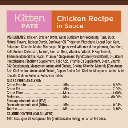 Wellness CORE Tiny Tasters Kitten Pâté Chicken Recipe in Sauce Wet Cat Food - 50g - Canned Cat Food - Wellness - PetMax Canada