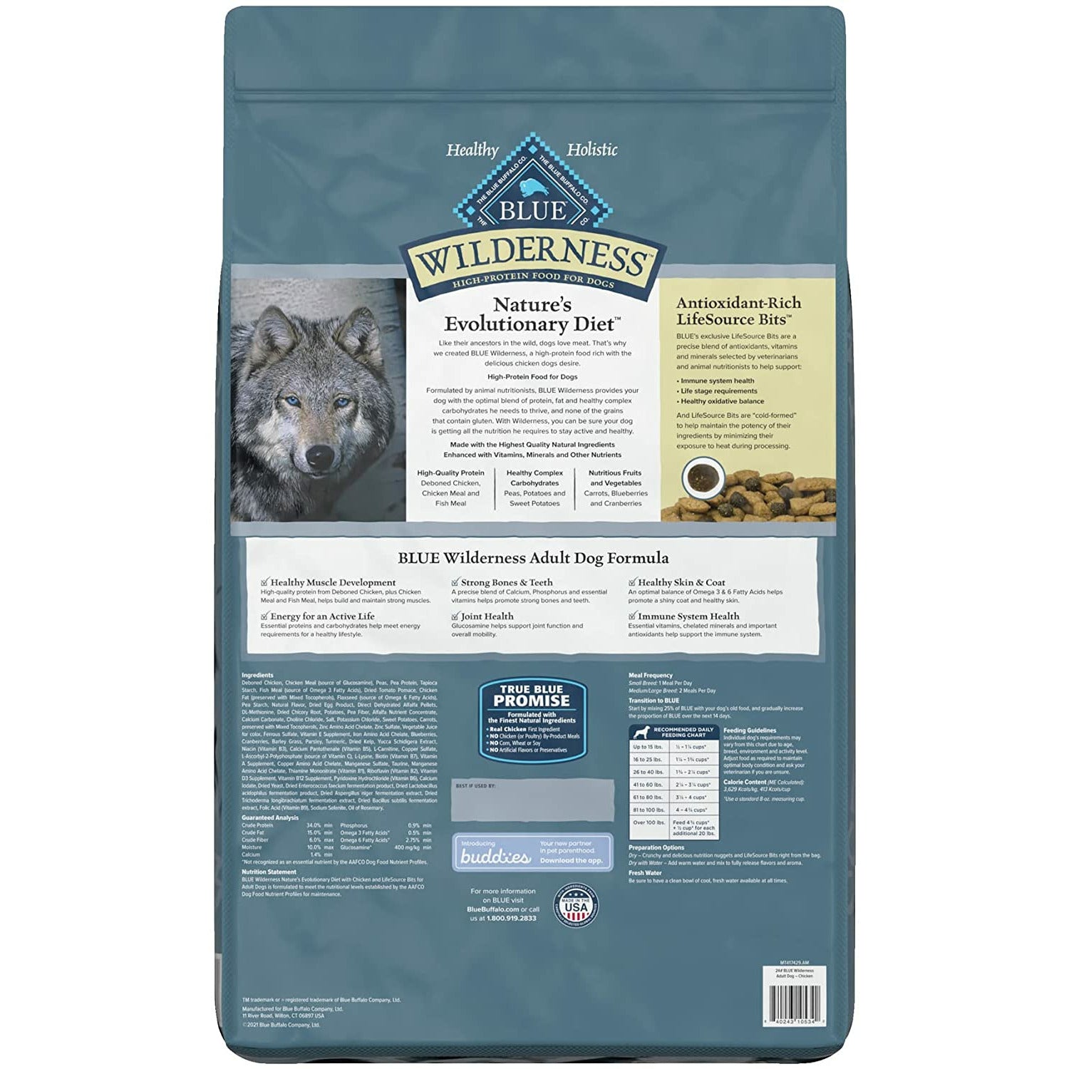 Blue Buffalo Wilderness Dog Food Chicken Formula  Dog Food  | PetMax Canada