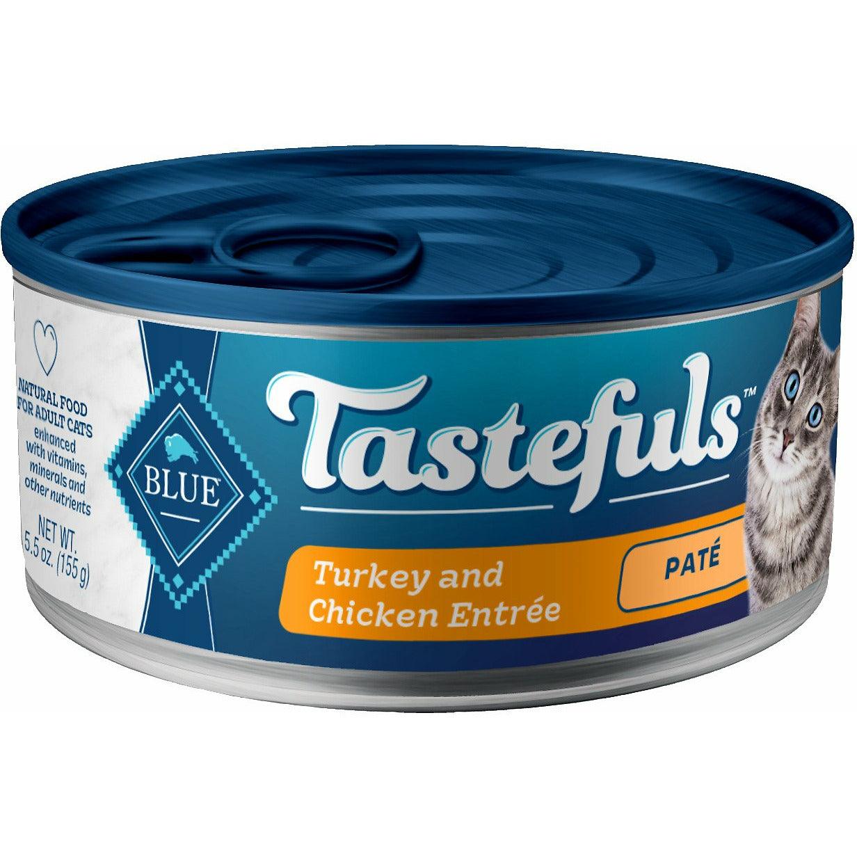 Blue Buffalo Tastefuls Adult Turkey And Chicken Entree Pate - 156g - Canned Cat Food - Blue Buffalo - PetMax Canada