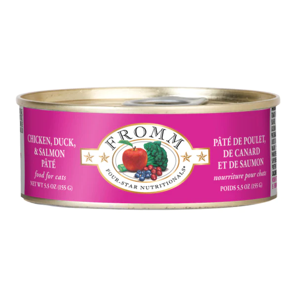 Fromm Four Star Canned Cat Food Chicken, Duck & Salmon Pate  Canned Cat Food  | PetMax Canada