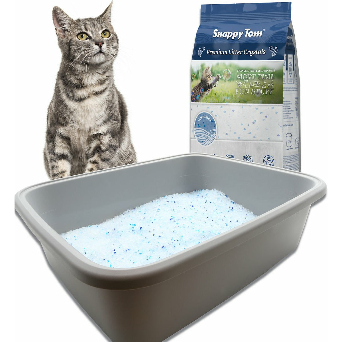 Snappy Tom Natural Unscented Non-Clumping Crystal Cat Litter  Cat Litter  | PetMax Canada